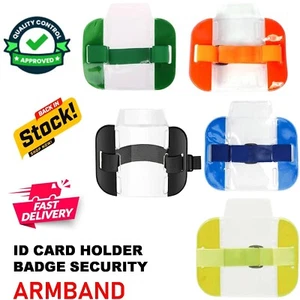 SIA ID Arm Band Security Badge Card Holder Hi Vis Waterproof Doorman Cops Work - Picture 1 of 18