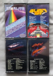 K-TEL Cassette Tape Lot 1983: Starlite + Night Flight + Blast Off + Heart Rock - Picture 1 of 2