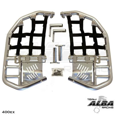 Honda TRX 400EX  Nerf Bars  Pro Peg  Alba Racing  Silver Black  211 T7 SB - Image 1 of 4