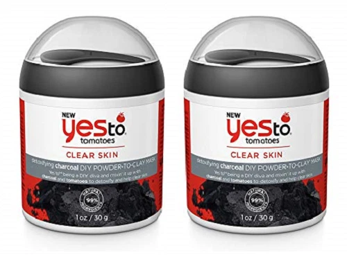 Yes To Tomatoes Detoxifying Charcoal DIY Powder Paste Mask Jar, 1 Ounce (2 Pack) - Image 1 of 1