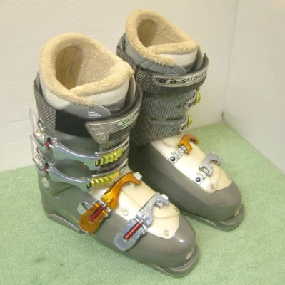 Salomon Irony 8 Women's Ski Boots, Size Mondo 26.5 UK 8 in Grey / Ivory Trim - Image 1 of 4