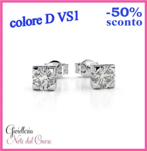 ORECCHINI IN ORO BIANCO CON DIAMANTI NATURALI D VS1 2 CARATI CERTIFICATO - Imagen 1 de 5