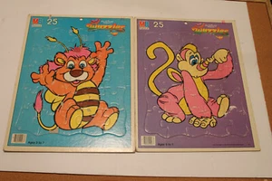 VTG Walt Disneys The Wuzzles 2 Tray Puzzles1985 Bumblelion Rhinokey 80s Cartoons - Picture 1 of 5