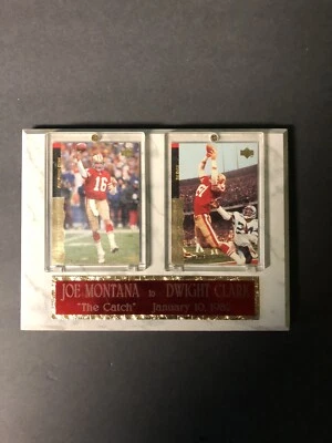 JOE MONTANA DWIGHT CLARK San Francisco 49ers "The Catch" Card 1995 Upper Deck - Image 1 of 4