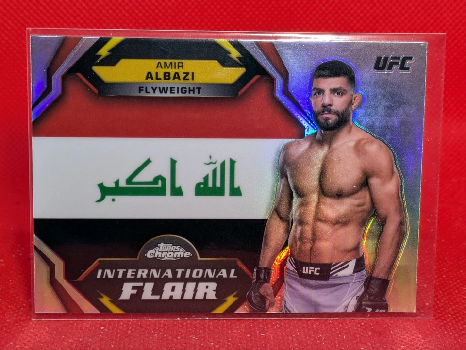 2024 Topps Chrome UFC Amir Albazi International Flair Refractor #IFL-1  - Image 1 of 1