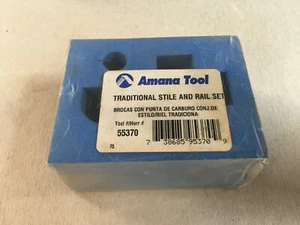 Amana 55370 Carbide Tipped Traditional Reversible Stile and Rail Assembly, used - Picture 1 of 9