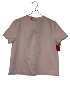 Spanx Women's Top The Perfect Funnel Crop Boxy Short Sleeve Pale Pink Small NWT - Picture 1 of 11