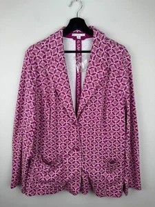 Isaac Mizrahi Blazer Jacket Womens Size 1X Purple Floral Career Button Work NWOT - Picture 1 of 12