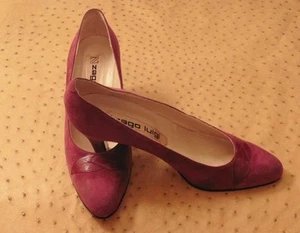 SUPER SCHUHE PUMPS ZAGO LUIGI ALL LEDER BORDEAUX VINTAGE 80/90 NEU GR.38,5 - Bild 1 von 5