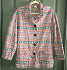 Vintage Ivy Wear Southwestern Aztec Woven Jacket Colorful Size L