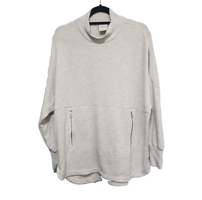 Varley Sweatshirt Womens Large Gray Bay Sweat Knit Pullover Oversized Stretchy - Image 1 of 4