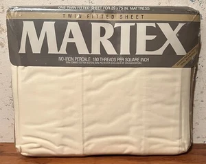 Drap housse vintage Martex Percale TWIN (1) OS 180 TC NEUF LIVRAISON GRATUITE - Photo 1/2