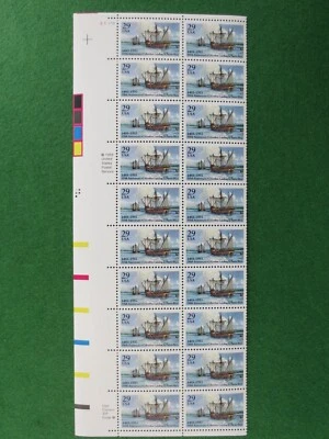 COLUMBUS' LANDING IN PUERTO RICO 29¢ Doc Sc# 2805 Block of 20 MNH XF - Image 1 of 4