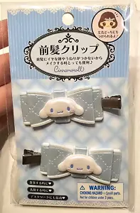 Cinnamoroll Bow Bangs Clip Hair clip barette set Sanrio Original kawaii Cute NEW - Picture 1 of 4