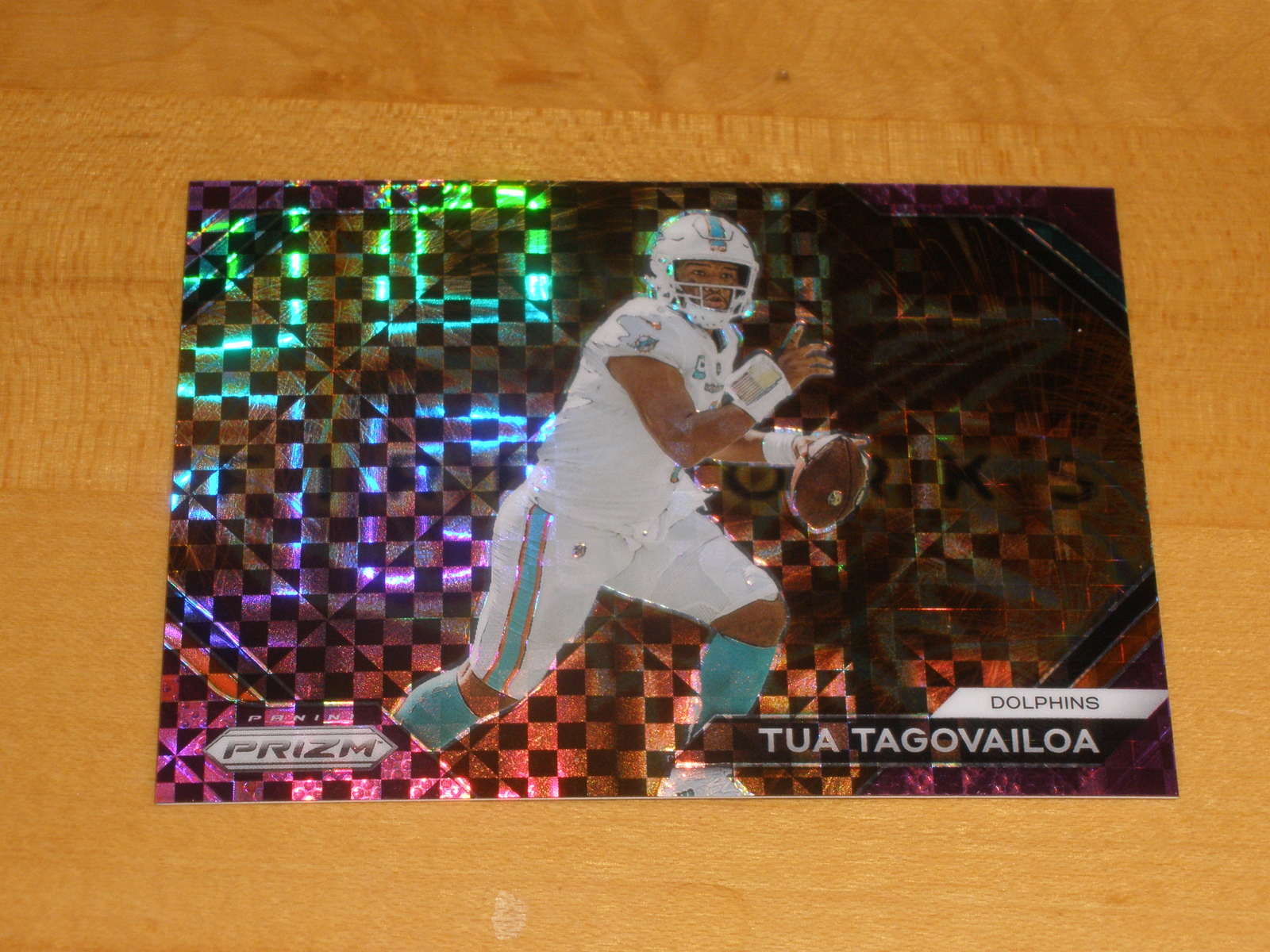 2023 Panini Prizm Fireworks Purple Power Prizm #3 Tua Tagovailoa 08/49