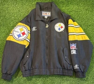 Vintage 90s Pittsburgh Steelers Jacket Mens XL NFL Pro Line Logo Athletics Full Zip - Bild 1 von 17