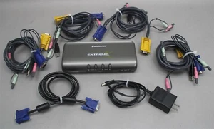 IOGEAR MiniView Extreme 4-Port KVMP Switch GCS1734 w/ Cables & AC Adapter - Picture 1 of 8