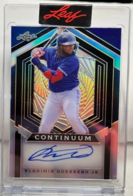 Vladimir Guerrero Jr. 2023 Leaf Continuum Autograph Auto #'d 18/39 - BLUE JAYS - Image 1 of 2