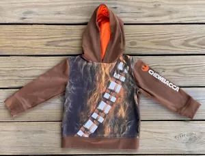 Star Wars Chewbacca Hooded Sweatshirt Costume Kids Sz 4T Pullover Brown - Picture 1 of 2