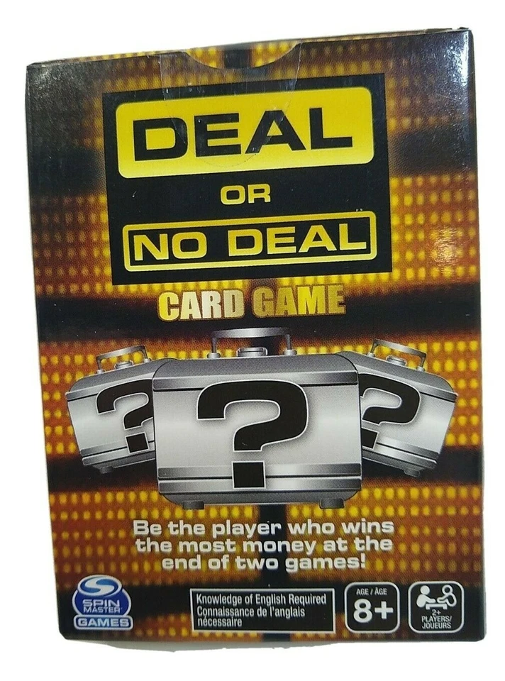 Deal or No Deal Card Game by Spin Master 26 Briefcase Cards 2020