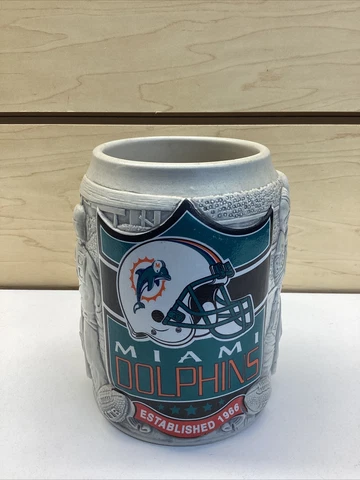 Miami Dolphins 3D Ceramic Beer Stein FOOTBALL Miller Lite Cover