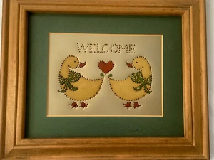 KB and Company SIGNED/Numbered hand Tin punched and painted “Welcome” Sign goose - Picture 1 of 10