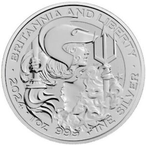 Silbermünze Britannia & Liberty 1 oz 2024 Großbritannien Charles Silber 999