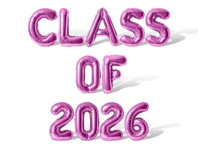 2026 级字母和数字气球横幅-毕业舞台派对装饰 — 第 1/4 张图片