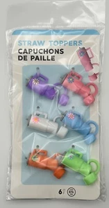 Paquete de 6 pajitas SELLADAS adecuadas de 9-10 mm Mini Stanley con flores - Imagen 1 de 2