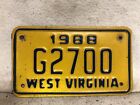 1988 West Virginia Motorcycle License Plate