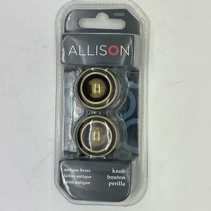 Allison Antique Brass knob Set Of 2 NIB 1-1/8” - Picture 1 of 4