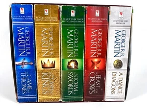 George RR Martin's A Game of Thrones 5-Book Boxed Set, Song of Ice and Fire, etc - Picture 1 of 20