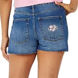 Juicy Couture Women's Denim Blue Shorts Mid Rise Anna Relaxed Size 30 - Picture 1 of 15