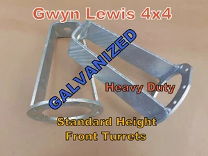 Land Rover Front Turrets H/Duty STD Height galvanized Defender Discovery 1 RRc - Picture 1 of 5