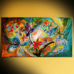 Dancing Butterflies: 61 inches contemporary judaica art print Elena Kotliarker - Picture 1 of 4