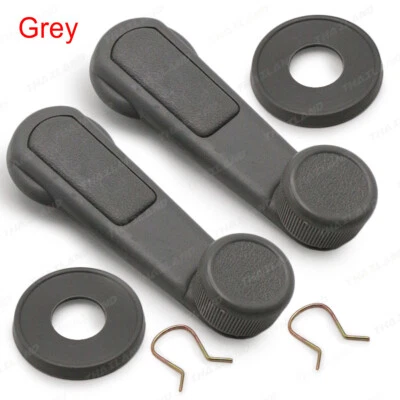 Pair Gray Windows Crank Handle For Mitsubishi Cyclone L200 Lancer 1986 2005 - Изображение 1 из 4
