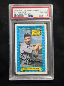 1970 KELLOGG'S ROLL GOLD ALL TIME GREATS BASEBALL CARD # 8 PSA 8 - Picture 1 of 2
