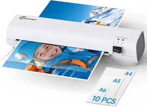 Laminator Machine 9" Hot Cold A4/A5/A6 10 Laminating Sheets Thermal Home School - Picture 1 of 1