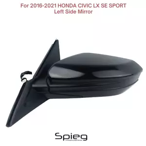 Side Mirror for 2016-2021 HONDA CIVIC LX SPORT SE with Power 3pin Driver Side Lh - Picture 1 of 7