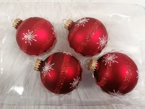Christbaumkugeln Weihnachtskugel Christbaumschmuck Krebs Glas Lauscha Sterne rot - Bild 1 von 6