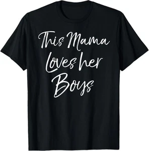 Cute Mother's Day Gift from Sons This Mama Loves Her Boys T-Shirt Hoodie - Picture 1 of 11