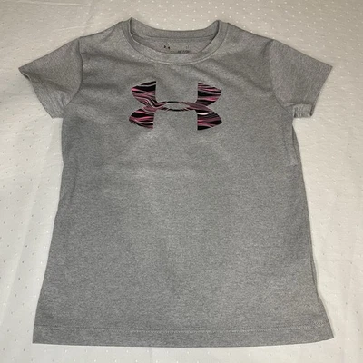 Under Armour Girls Toddler 4T Gray Heat Gear Short Sleeve Athletic Shirt - Image 1 of 4