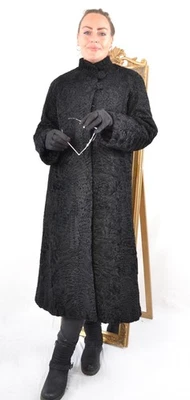 US5434 REAL SWAKARA PERSIAN LAMB FUR COAT SIZE XL FULL LENGTH - PERSIANER MANTEL - Image 1 of 4