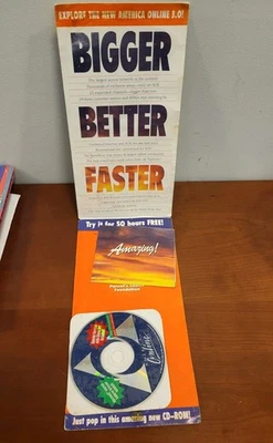 Vintage 1990s AOL 3.0  large promotional Collectible SEALED CD-ROM  Mac/Win - Image 1 of 2