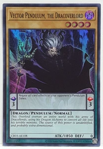 Yugioh Asian-English Vector Pendel, The Dracoverlord CR03-AE108 Super Selten - Bild 1 von 2