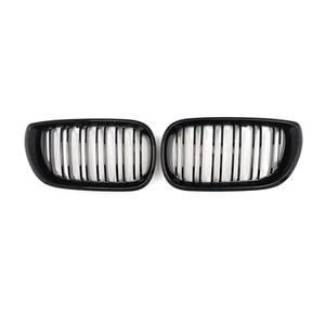For BMW E46 320i 325i Sedan 2002-2005 Front Kidney Grille Grill Gloss Black AT - Picture 1 of 7