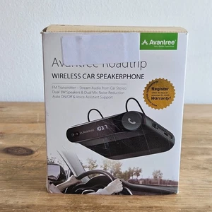 Avantree Roadtrip - Car Bluetooth Speaker & Wireless FM Transmitter Kit Used - Picture 1 of 7