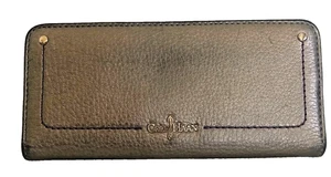 Cole Haan Bronze Leder Doppelfaltung Clutch Geldbörse mit Staubbeutel - Bild 1 von 15