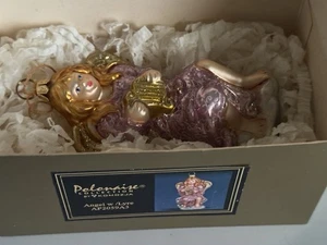 Polonaise Komozja polnischer Glas Engel mit Leier Kurt Adler handbemalt Ornament - Bild 1 von 14