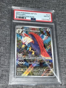 2024 POKEMON SSP EN #214 BRAVIARY ILLUSTRATION RARE PSA 8 SURGING SPARKS - Picture 1 of 2